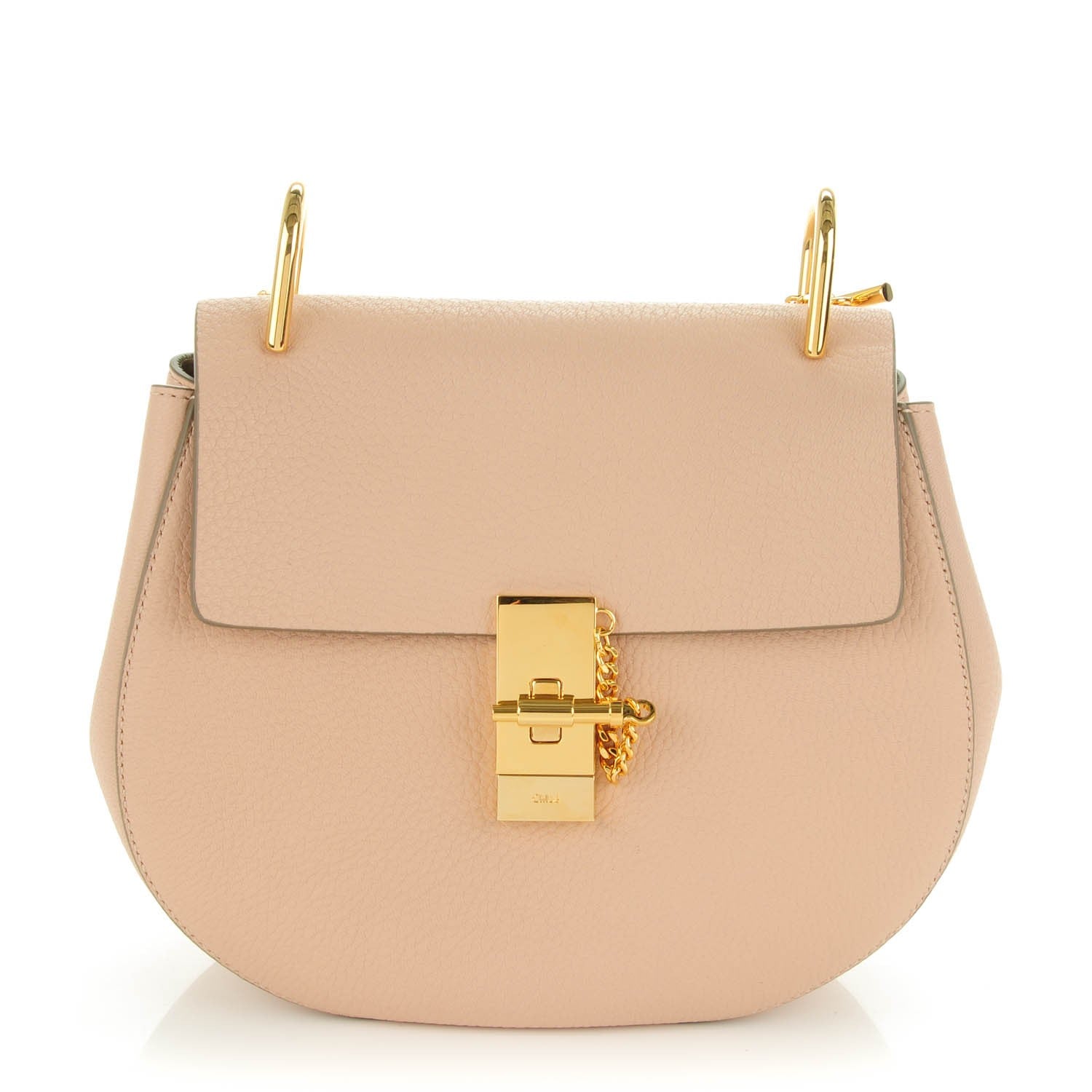 Chloe Grained Lambskin Drew Shoulder Bag Cement Pink 1 of 8