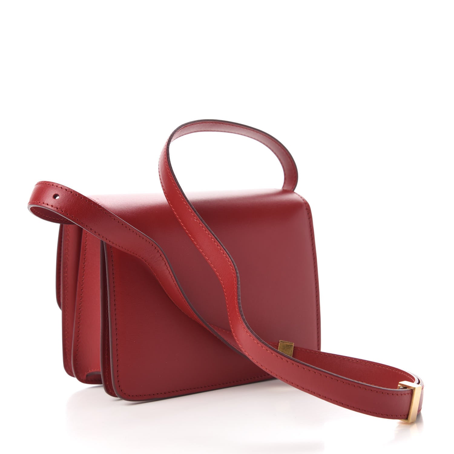 Celine Box Calfskin Small Classic Box Flap Bag Red 3 of 10