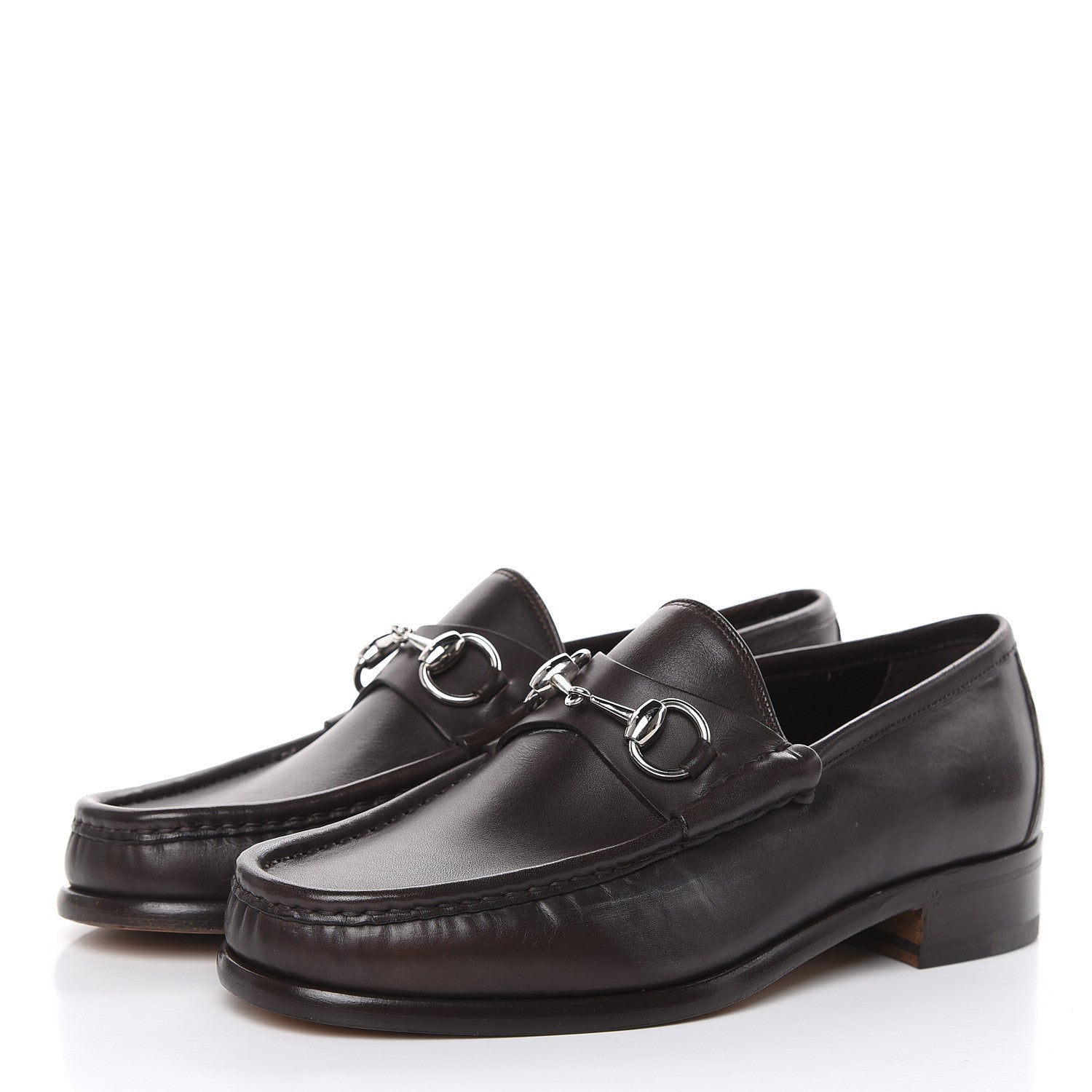 Gucci Calfskin Mens 1953 Horsebit Loafers 6 Marrone 3 of 13