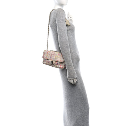 Chanel Canvas Watercolor Tweed Print Clover Small Flap Multicolor 3 of 10