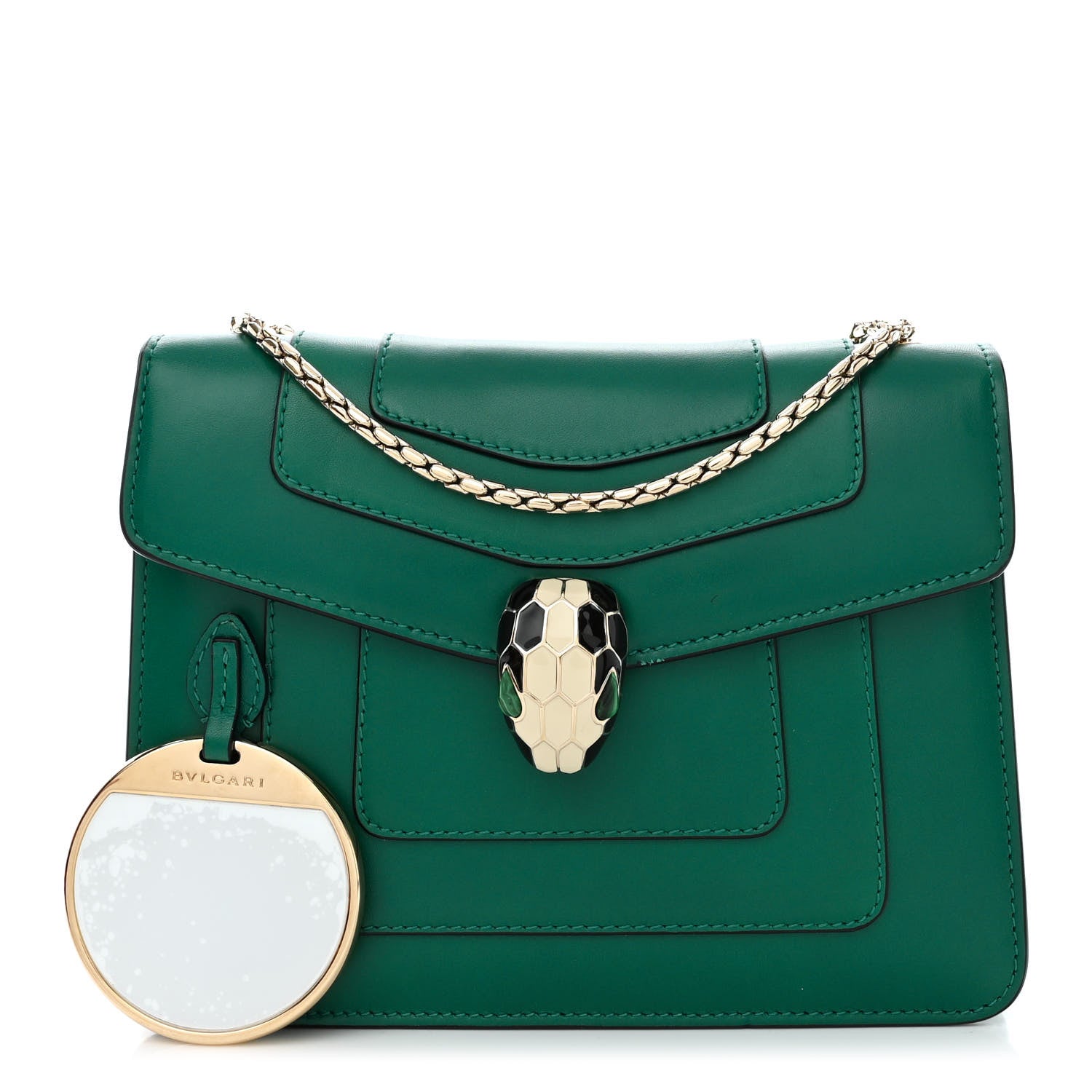 Bulgari Calfskin Serpenti Forever Crossbody Bag Emerald Green 1 of 13