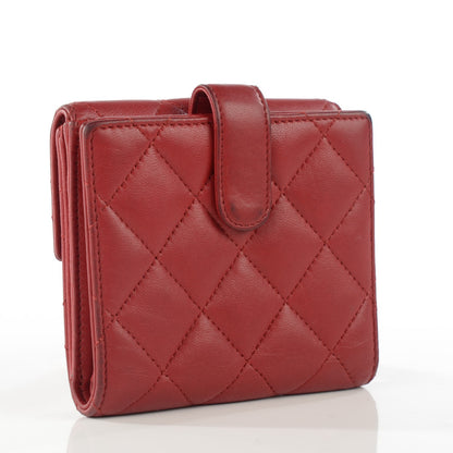 Chanel Lambskin Quilted French Flap Wallet Red 8 of 14