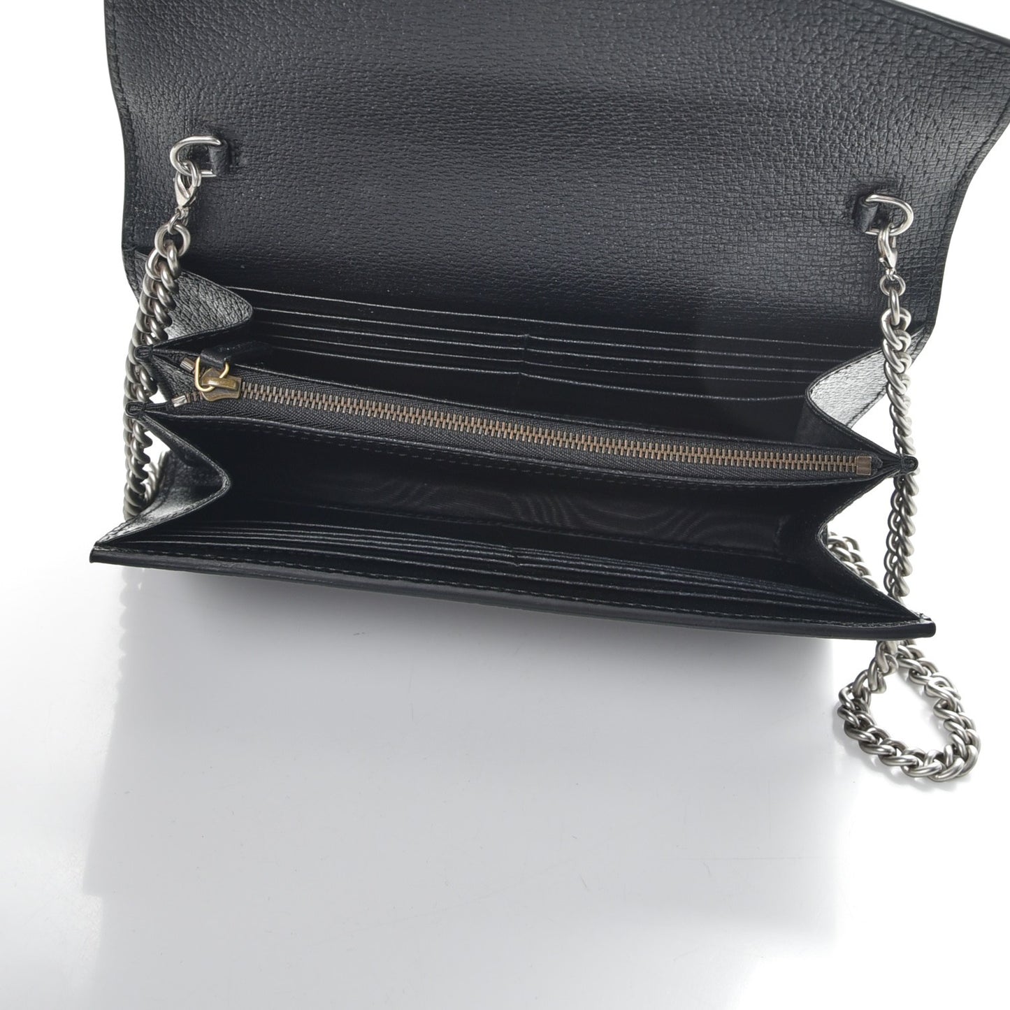 Calfskin Web Mini Dionysus Chain Wallet Black