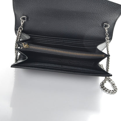 Gucci Calfskin Web Mini Dionysus Chain Wallet Black 5 of 8