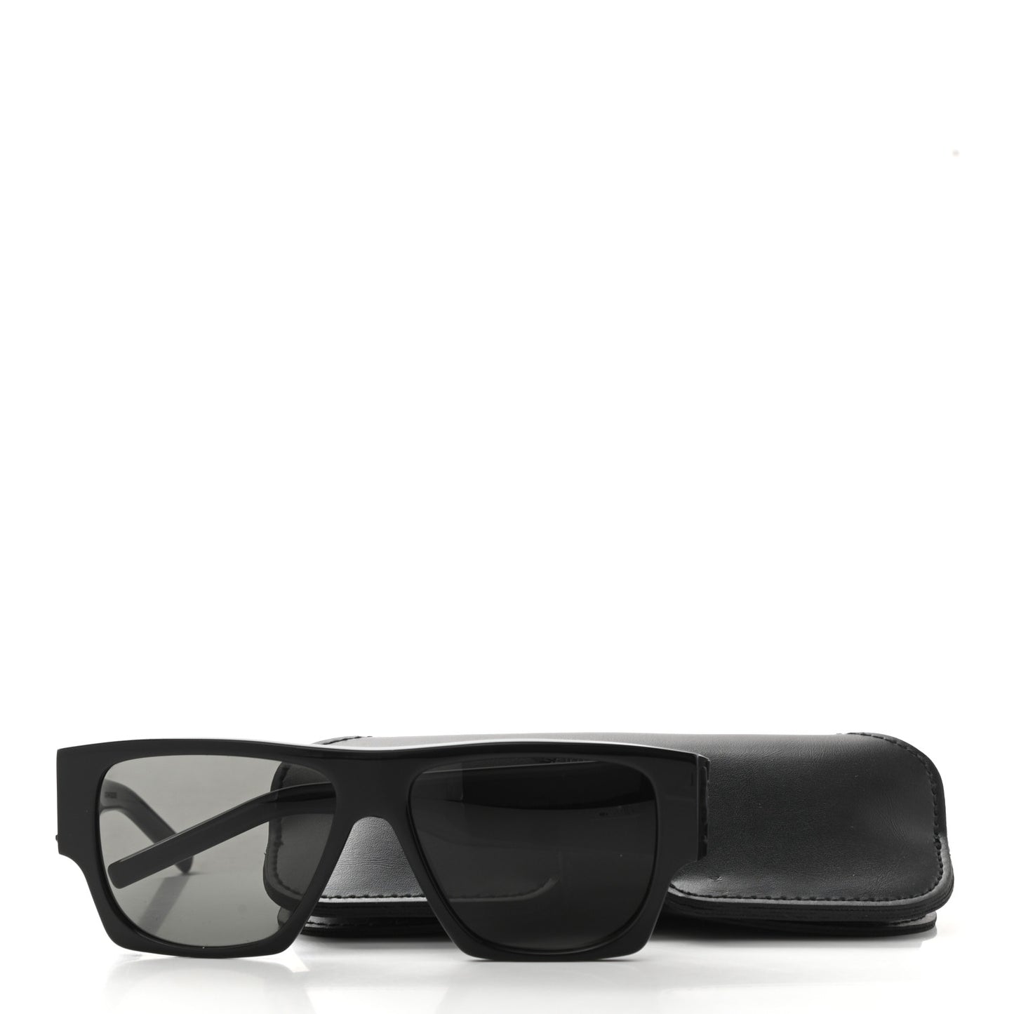 Acetate Square Sunglasses SL M17 Black