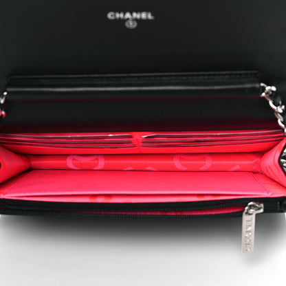 Chanel Calfskin Quilted Cambon Wallet On Chain WOC Black 5 of 12