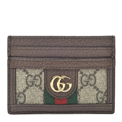 Gucci GG Supreme Monogram Ophidia Card Holder Brown 1 of 6