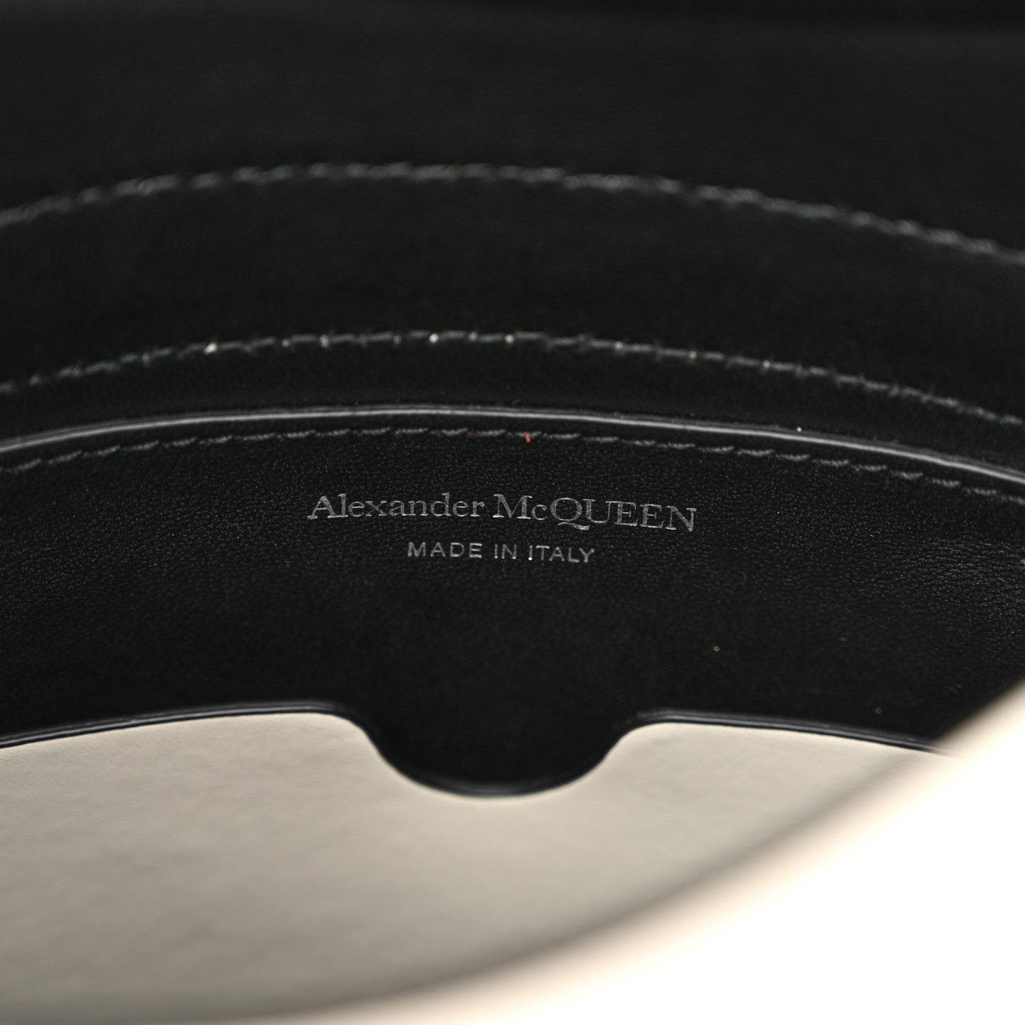 Calfskin The Curve Shoulder Bag White Black