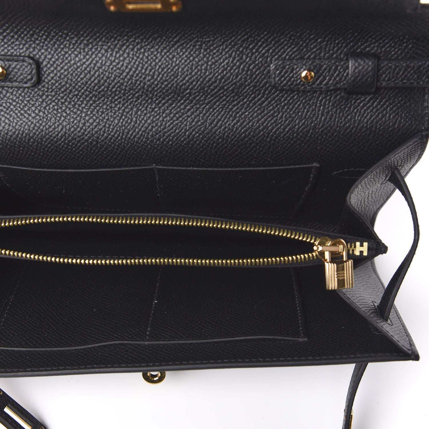 Hermes Epsom Kelly Wallet To Go Black 5 of 15