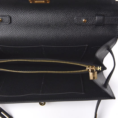 Hermes Epsom Kelly Wallet To Go Black 5 of 15