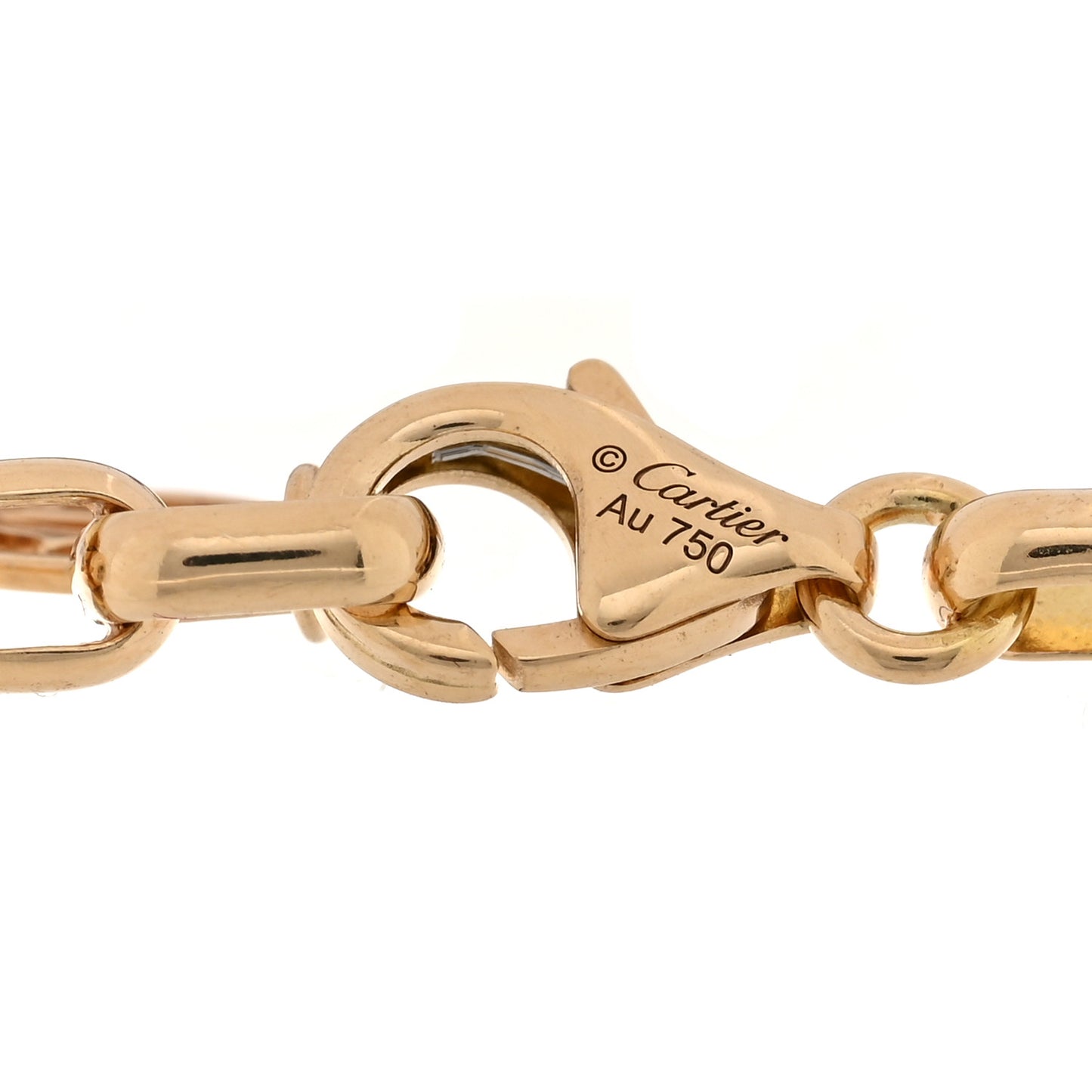 18K Pink Yellow White Gold Trinity Cushion Shaped Bracelet