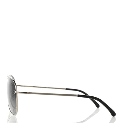 Chanel Aviator CC Sunglasses 4189-T-Q Silver 3 of 8