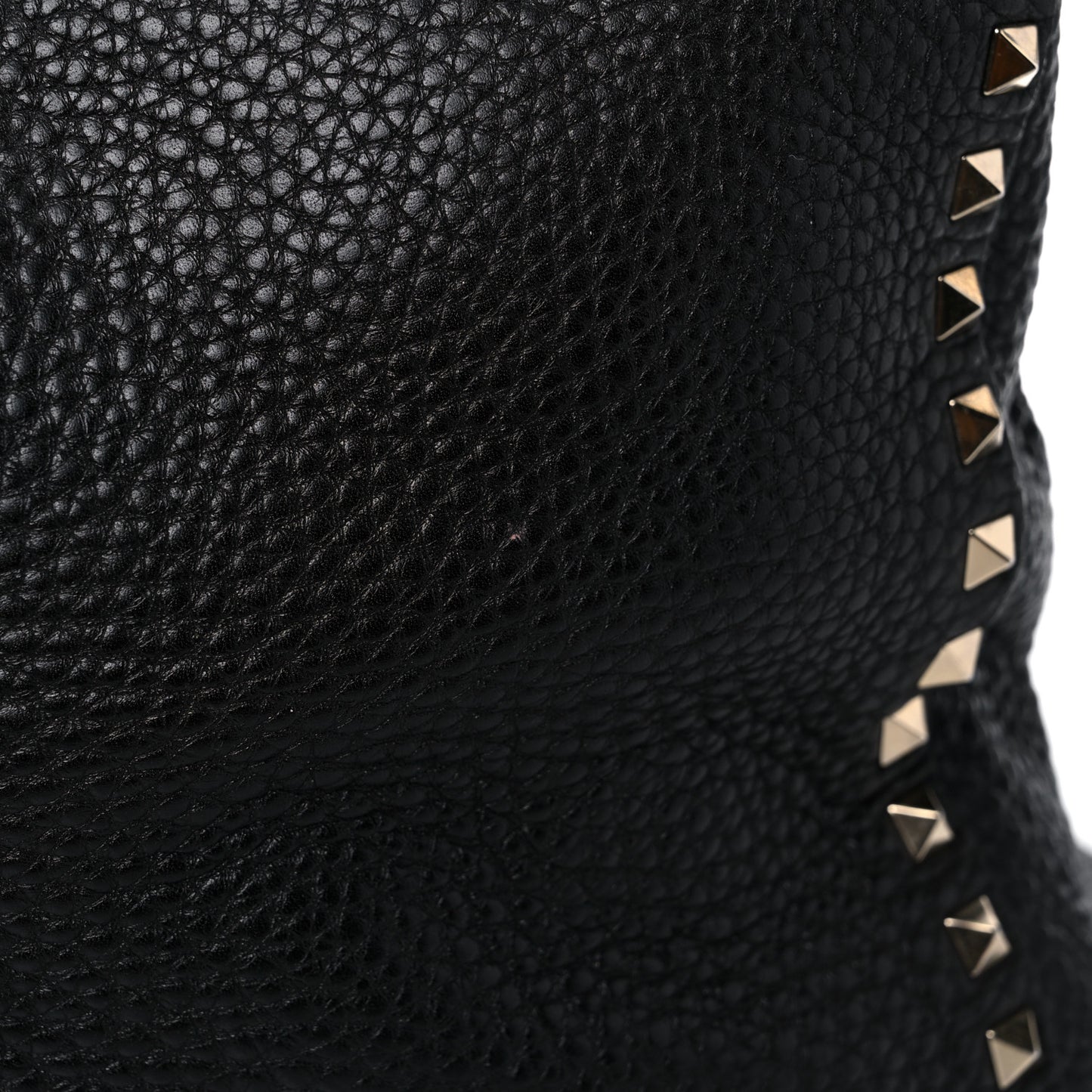 Pebbled Calfskin Large Rockstud Flip-Lock Messenger Bag Black