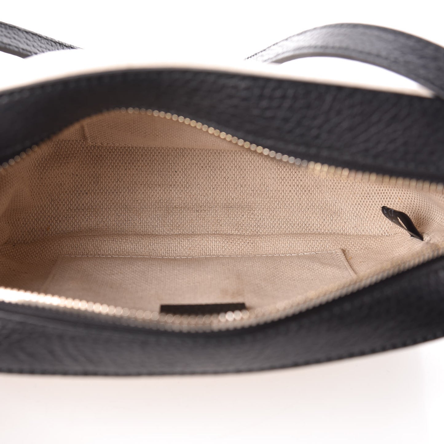 Dollar Calfskin Bi-Color Small Soho Disco Bag Mystic White Black