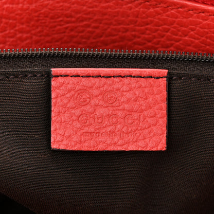 Gucci Dollar Calfskin Medium GG Charm Dome Satchel Sporting Red 6 of 13