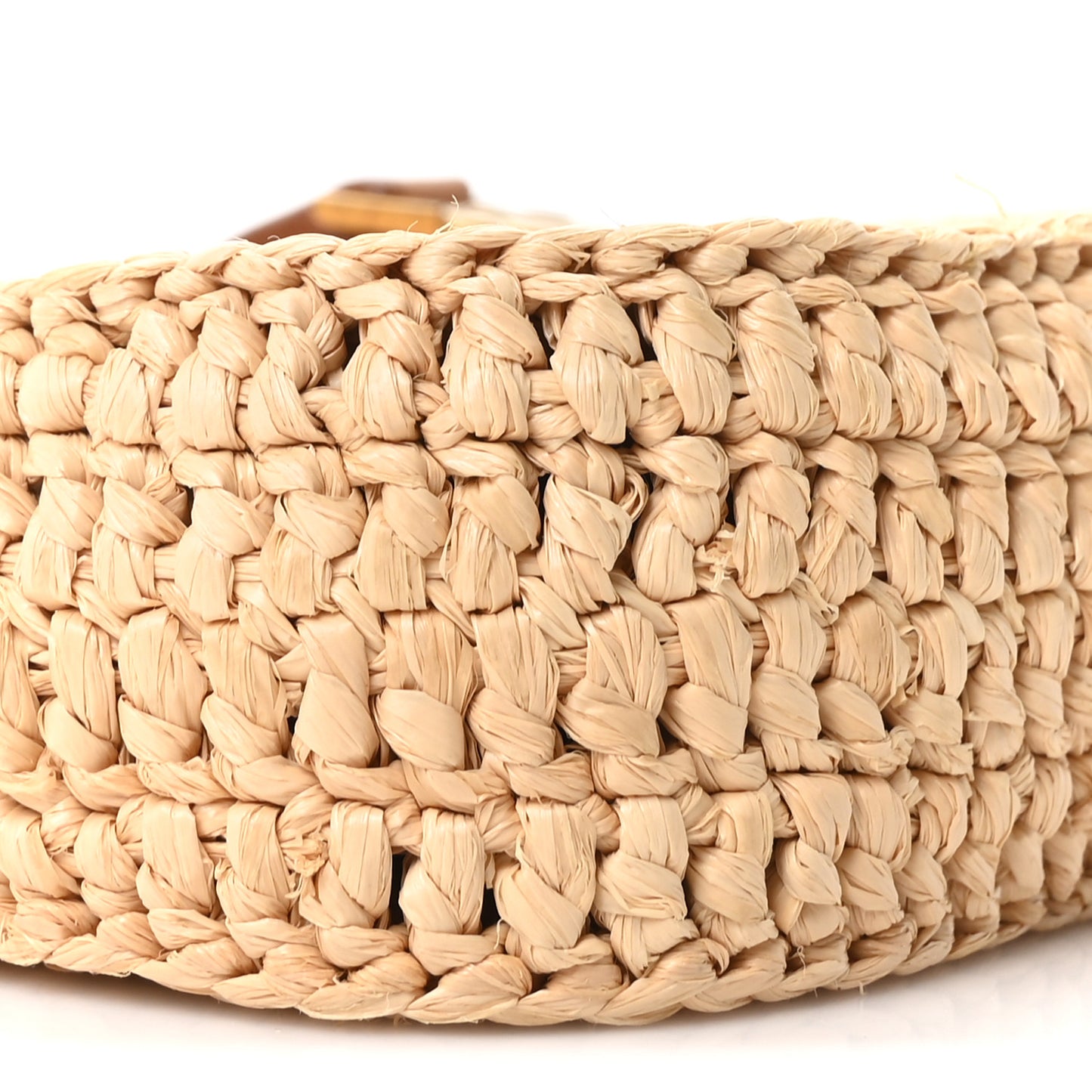 Raffia Calfskin Le 5 A 7 Mini Hobo Natural Brick Natural Brick