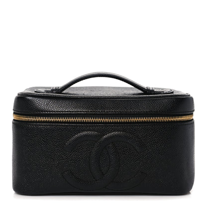 Chanel Caviar CC Vanity Cosmetic Case Black 1 of 9