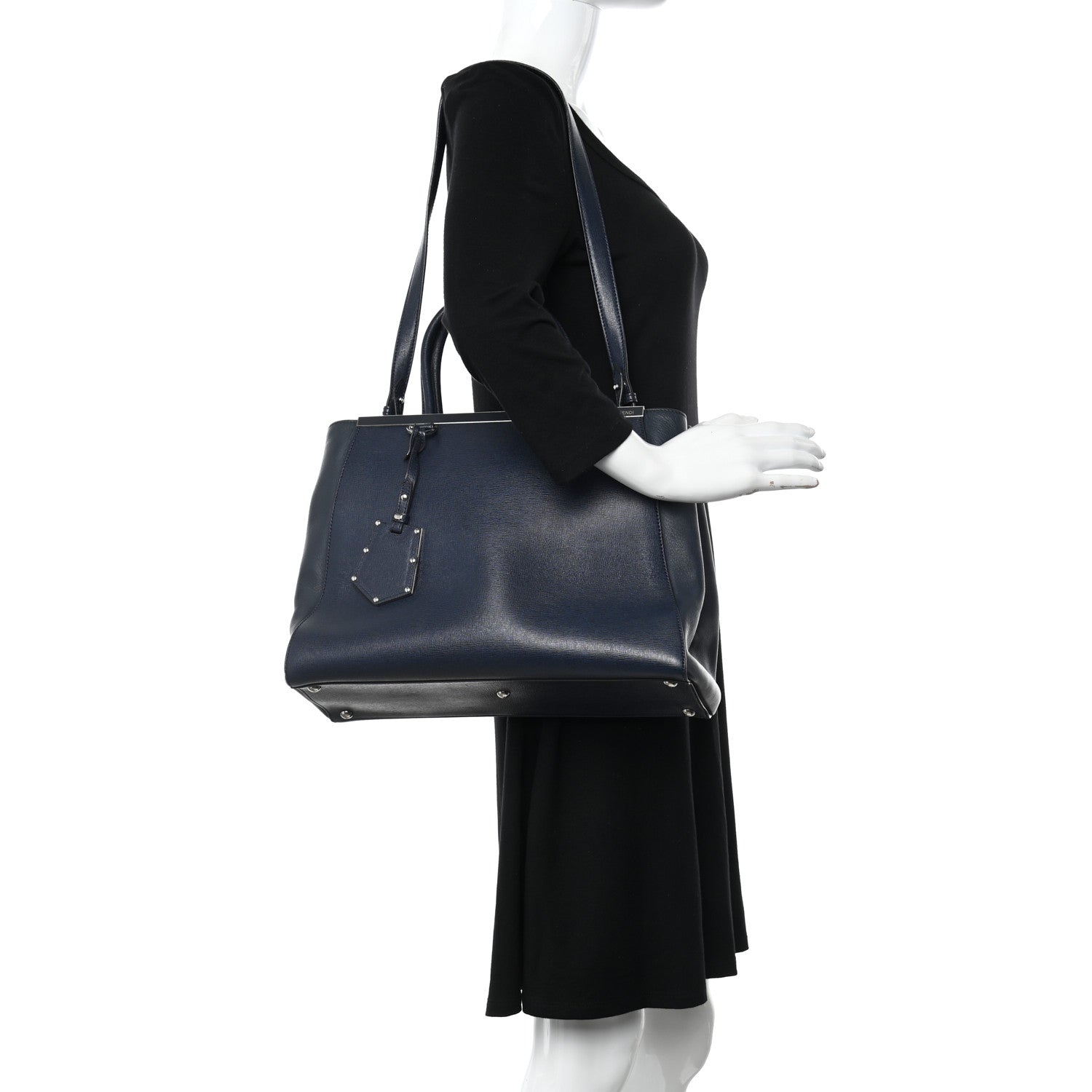 Fendi Vitello Elite Regular 2Jours Tote Lavagna 2 of 11