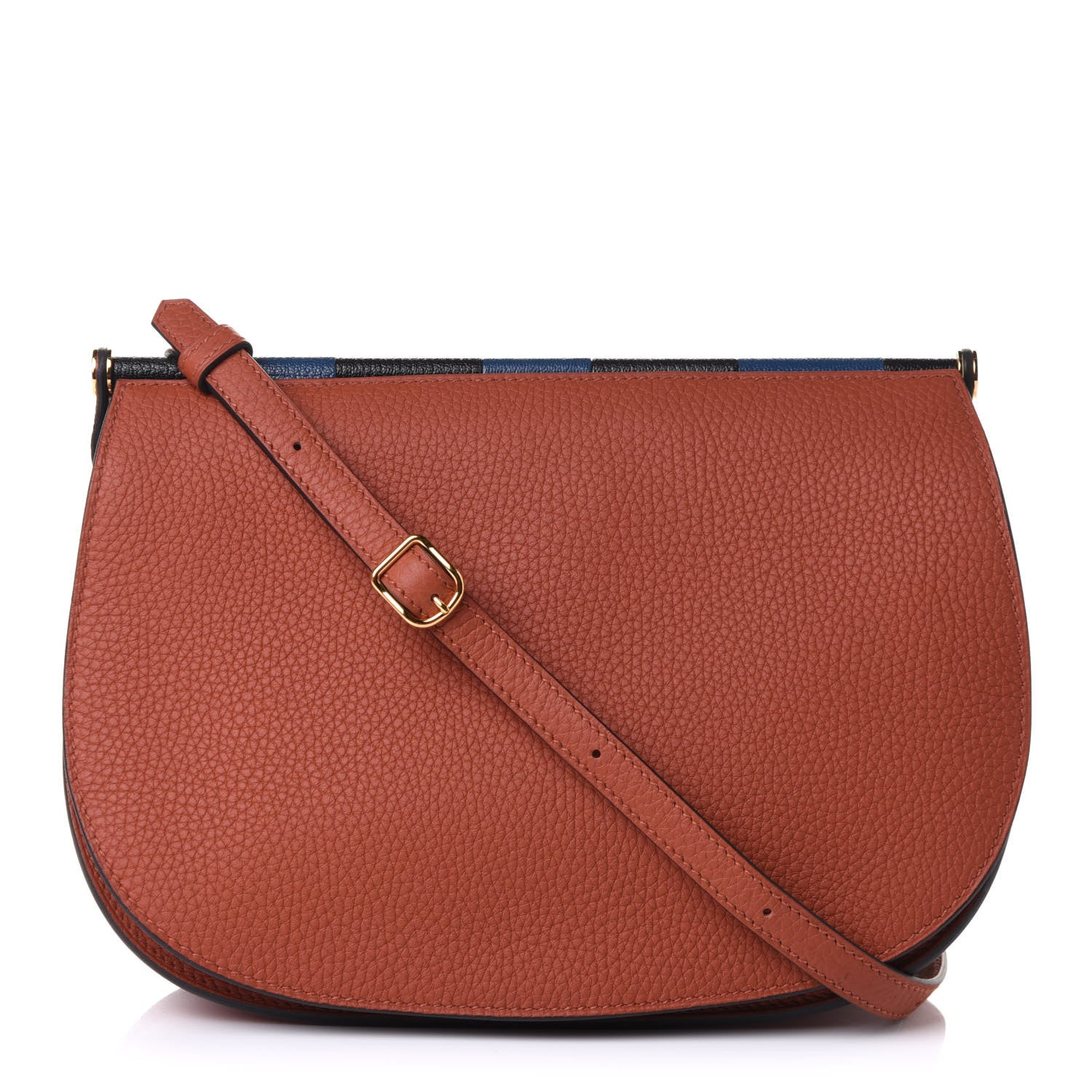 Hermes Taurillon Clemence Chevre Mysore Saut 25 Cuivre Deep Bleu 1 of 10
