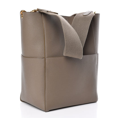 Celine Soft Grained Calfskin Sangle Bucket Bag Taupe 3 of 10