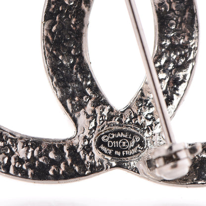 Chanel Pearl CC Brooch Pin Silver 4 of 5