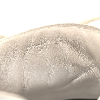 Hermes Calfskin Suede Goatskin Bouncing Sneakers 39 White 7 of 12