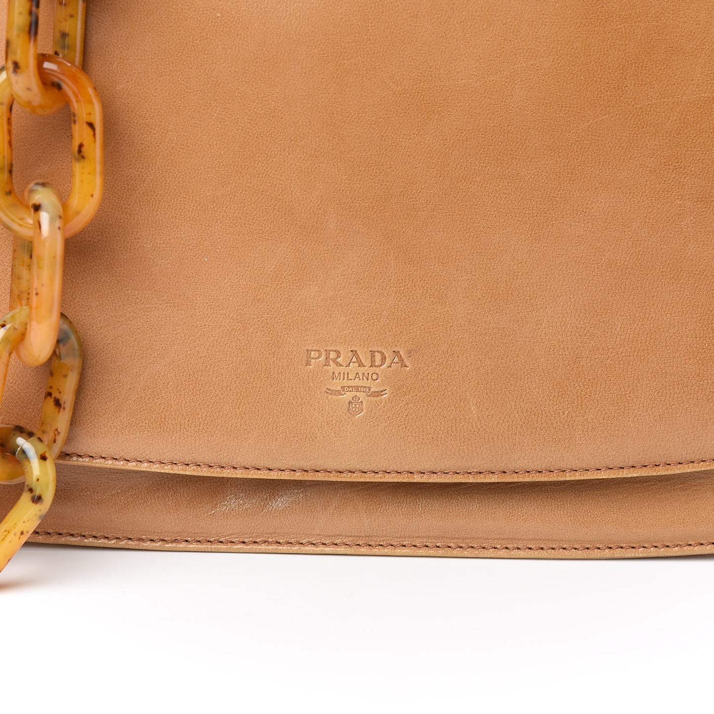 Goatskin Swing Chain Shoulder Bag Beige