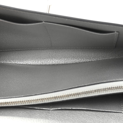 Hermes Metallic Chevre Chamkilight Kelly Wallet To Go Argent 5 of 11