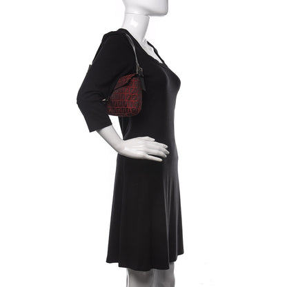 Fendi Zucchino Baguette Red Black 2 of 15