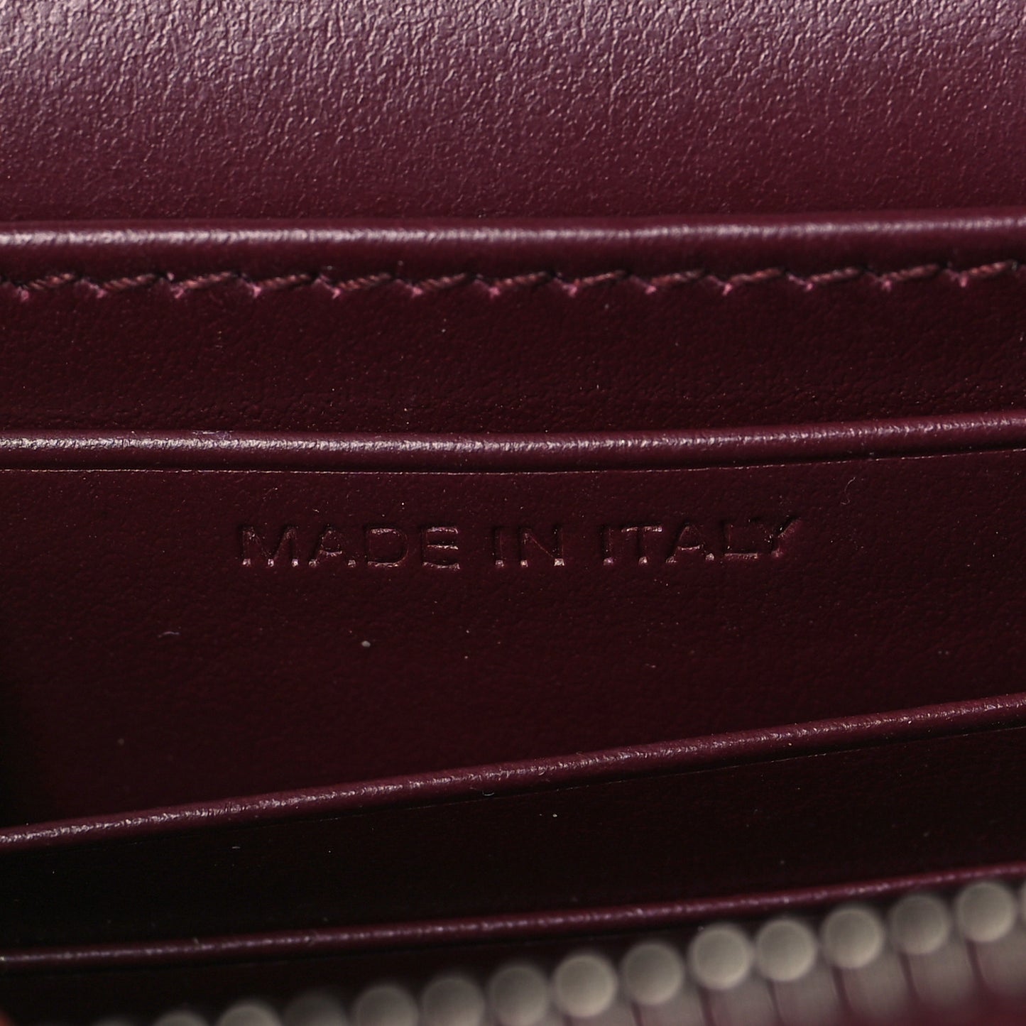 Calfskin Crocodile Embossed Monogram Sunset Chain Wallet Rouge Legion