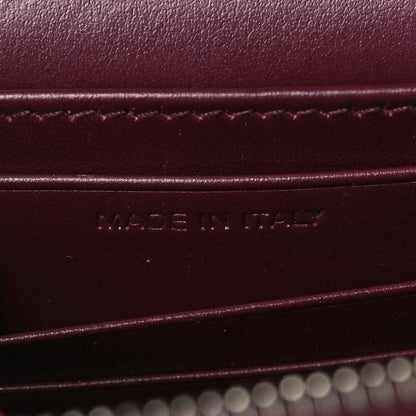 Saint Laurent Calfskin Crocodile Embossed Monogram Sunset Chain Wallet Rouge Legion 7 of 12