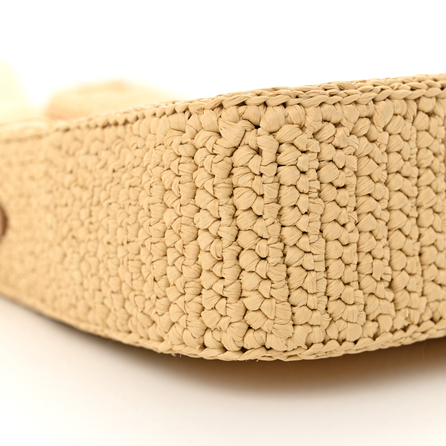 Prada Yarn Raffia Effect Crochet Re-Edition 2005 Shoulder Bag Naturale 10 of 12