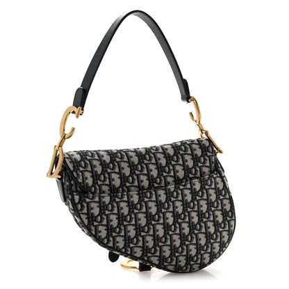 Christian Dior Oblique Saddle Bag Blue 3 of 12