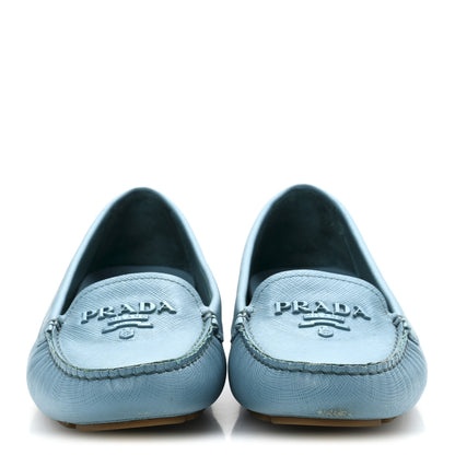 Prada Saffiano Logo Womens Loafers 39 Turchese 3 of 11