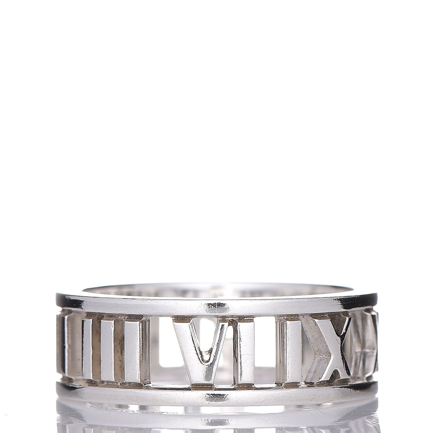 Tiffany Sterling Silver Wide Atlas Open Ring 55 7.5 3 of 4