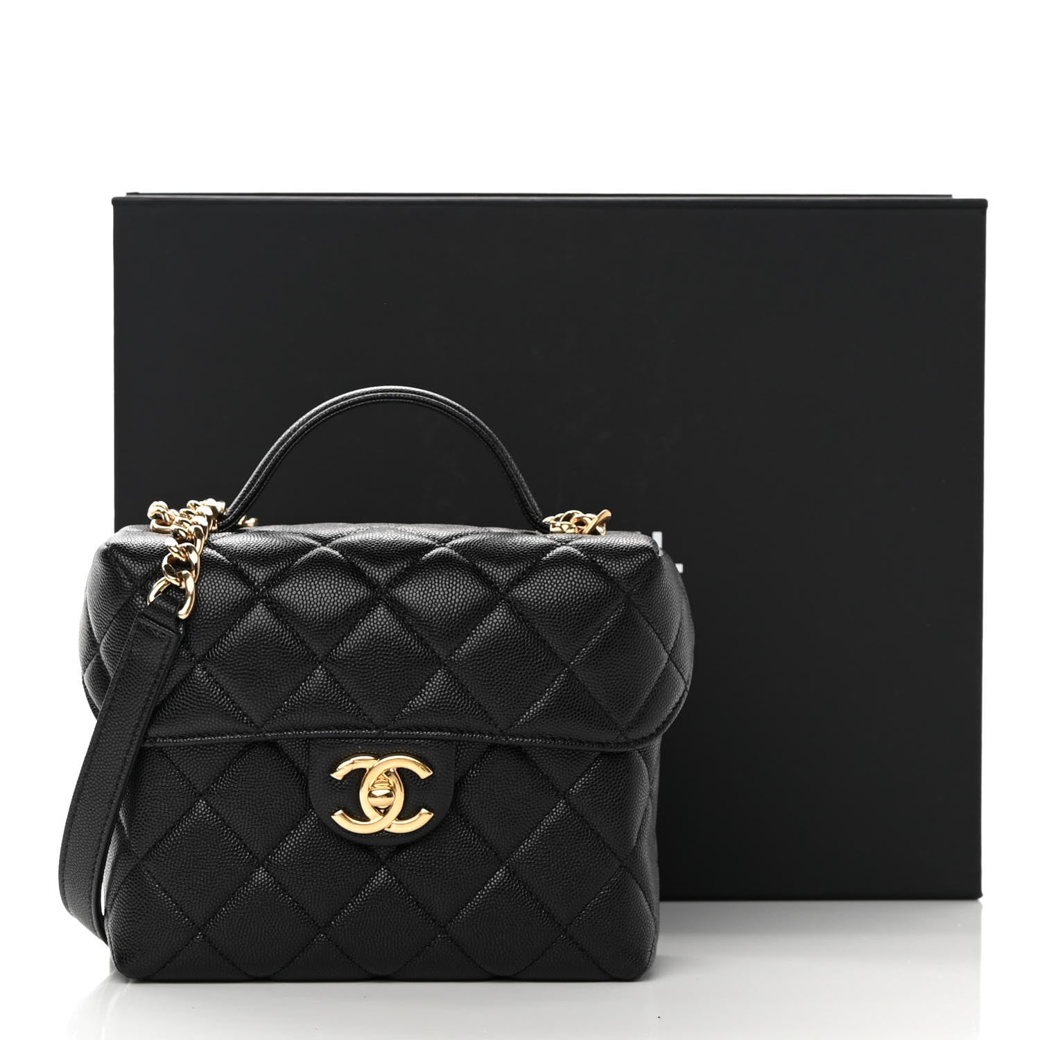 Chanel Caviar Quilted Handy Box Vanity Case Black 12 of 12