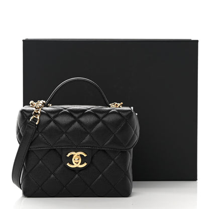 Chanel Caviar Quilted Handy Box Vanity Case Black 12 of 12