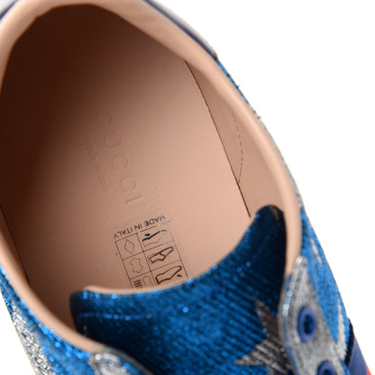 Gucci Lurex Starry Sky Sylvie Web New Ace Sneakers 40.5 Bluette Silver 8 of 11