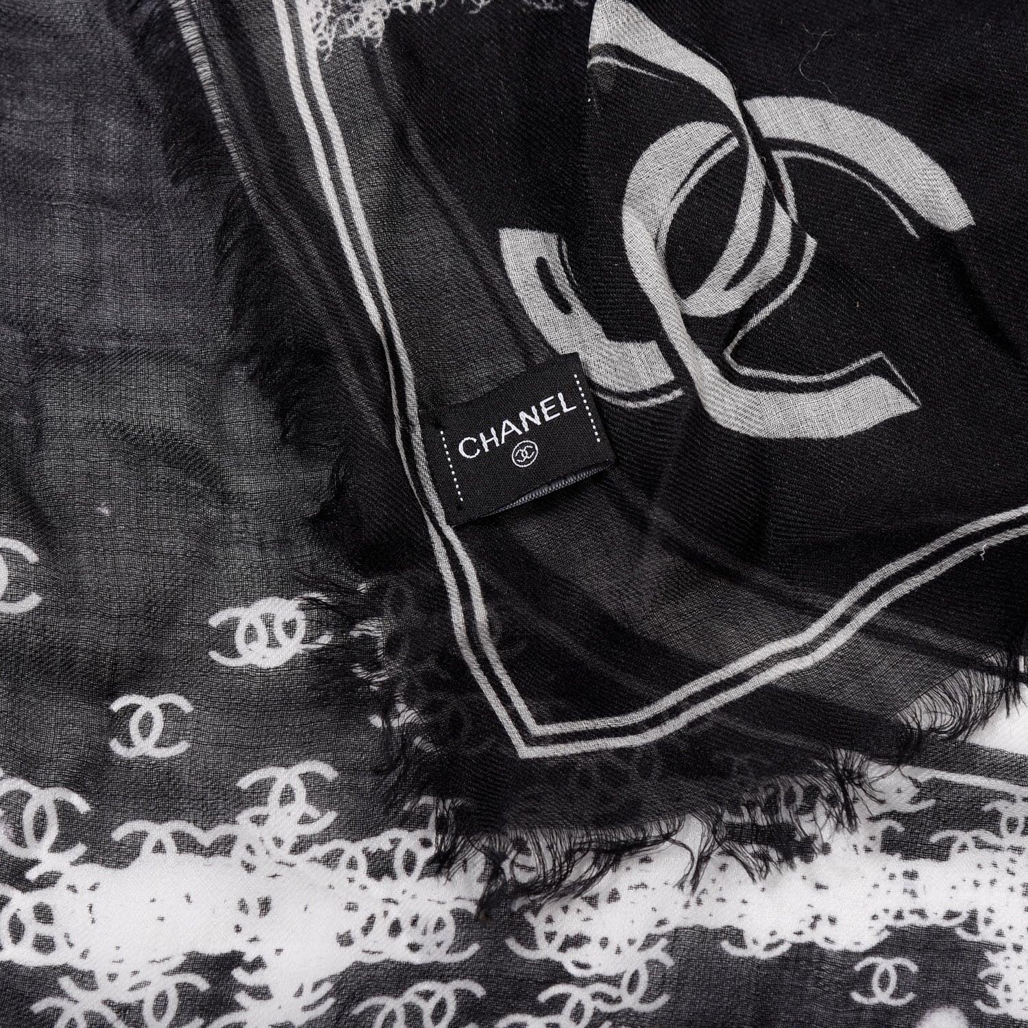 Chanel Cashmere Trendy Flap Scarf Black 6 of 6