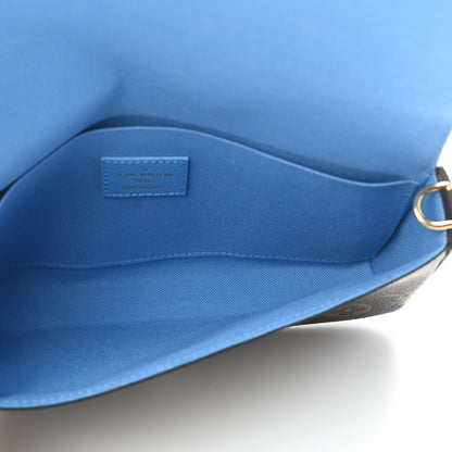 Louis Vuitton Monogram 2021 Christmas Animation China Wall Pochette Felicie Chain Wallet Myosotis Blue 6 of 7