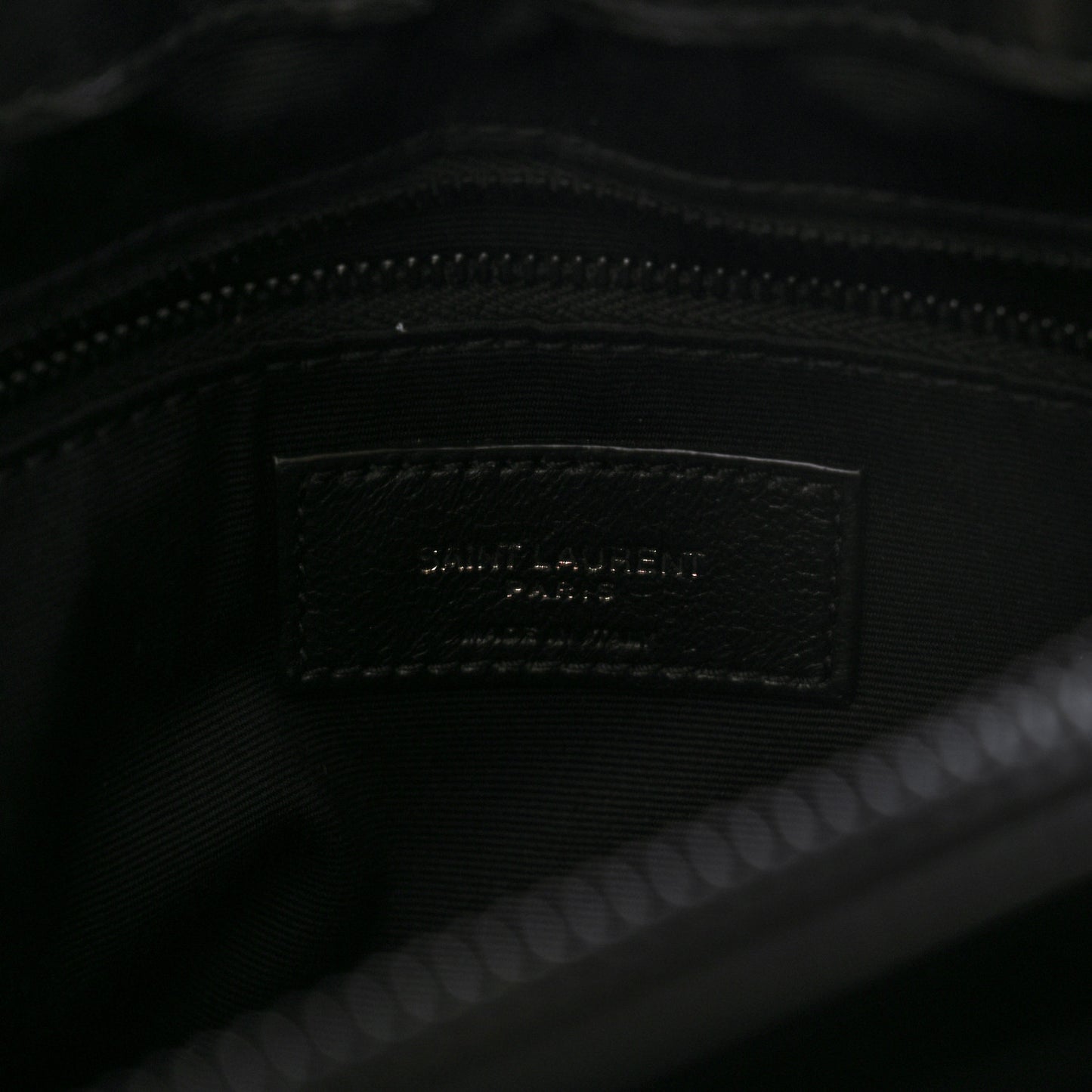 Calfskin Y Quilted Monogram Medium Loulou Chain Satchel Black