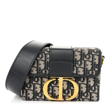 Christian Dior CHRISTIAN DIOR Oblique 30 Montaigne Box Bag Blue 1 of 11