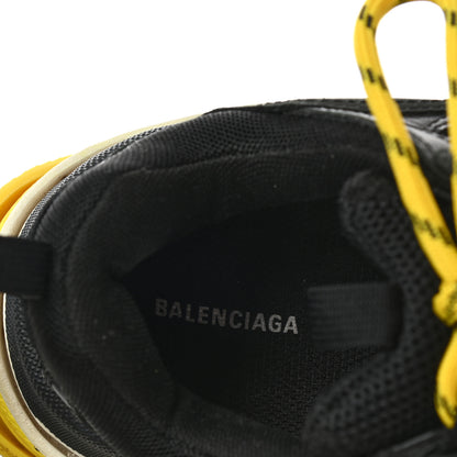 Balenciaga Fabric Mesh Womens Triple S Sneakers 37 Black Yellow 7 of 15