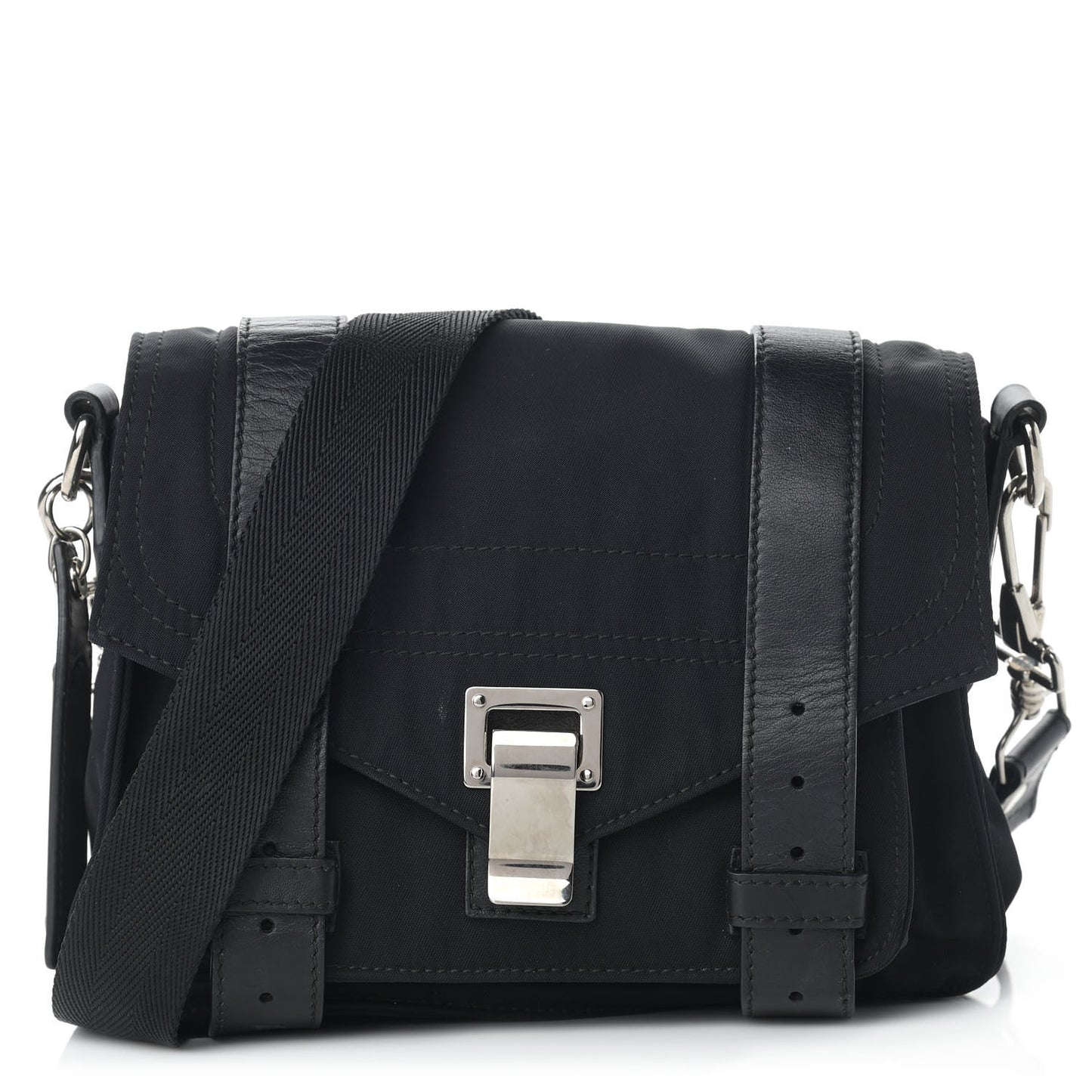 Nylon Calfskin PS1 Pouch Messenger Black