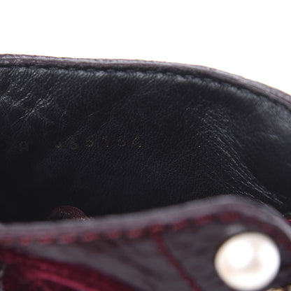 Chanel Calfskin Velvet Pearl Combat Short Boots 38 Burgundy 8 of 8