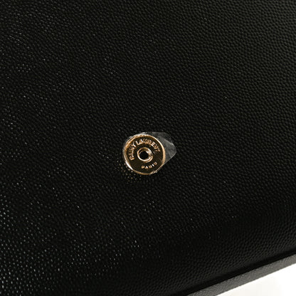 Saint Laurent Grain De Poudre Medium Classic Monogram Kate Satchel Black 10 of 11