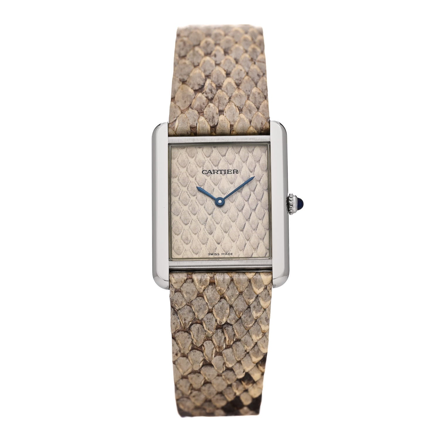 Cartier Stainless Steel Python 27mm Tank Solo Quartz Watch Taupe 1 of 5