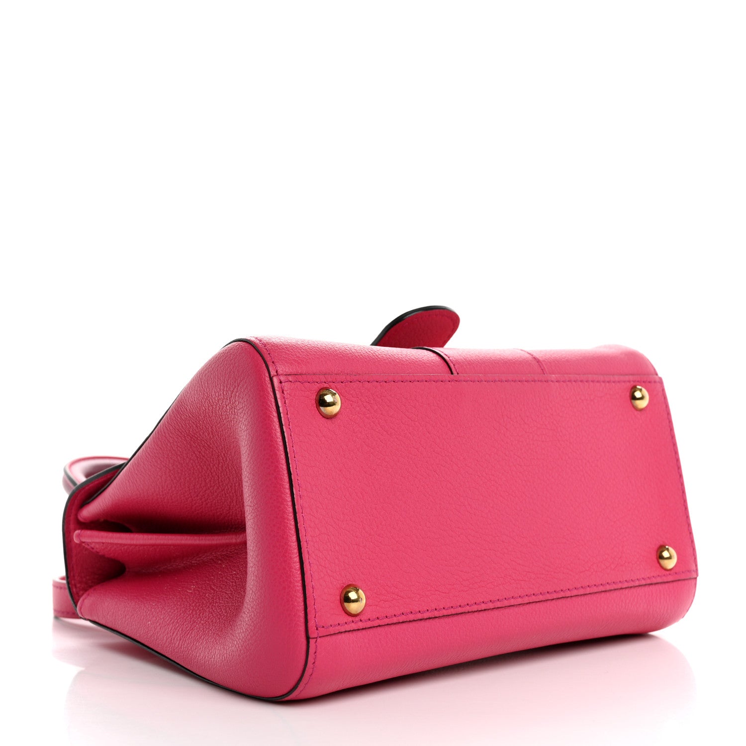 Delvaux Grained Calfskin Mini Brillant Satchel Rose Indien 4 of 14