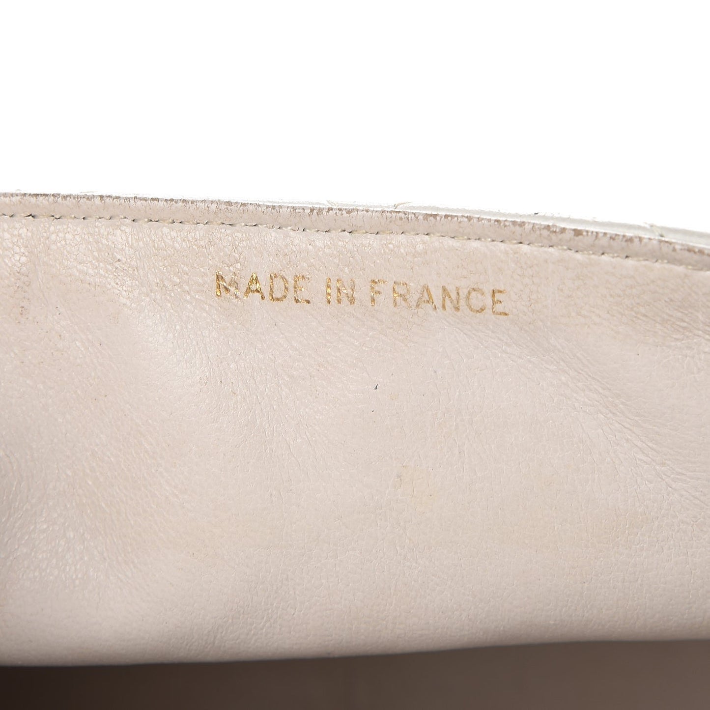 Lambskin Quilted Small Single Flap White