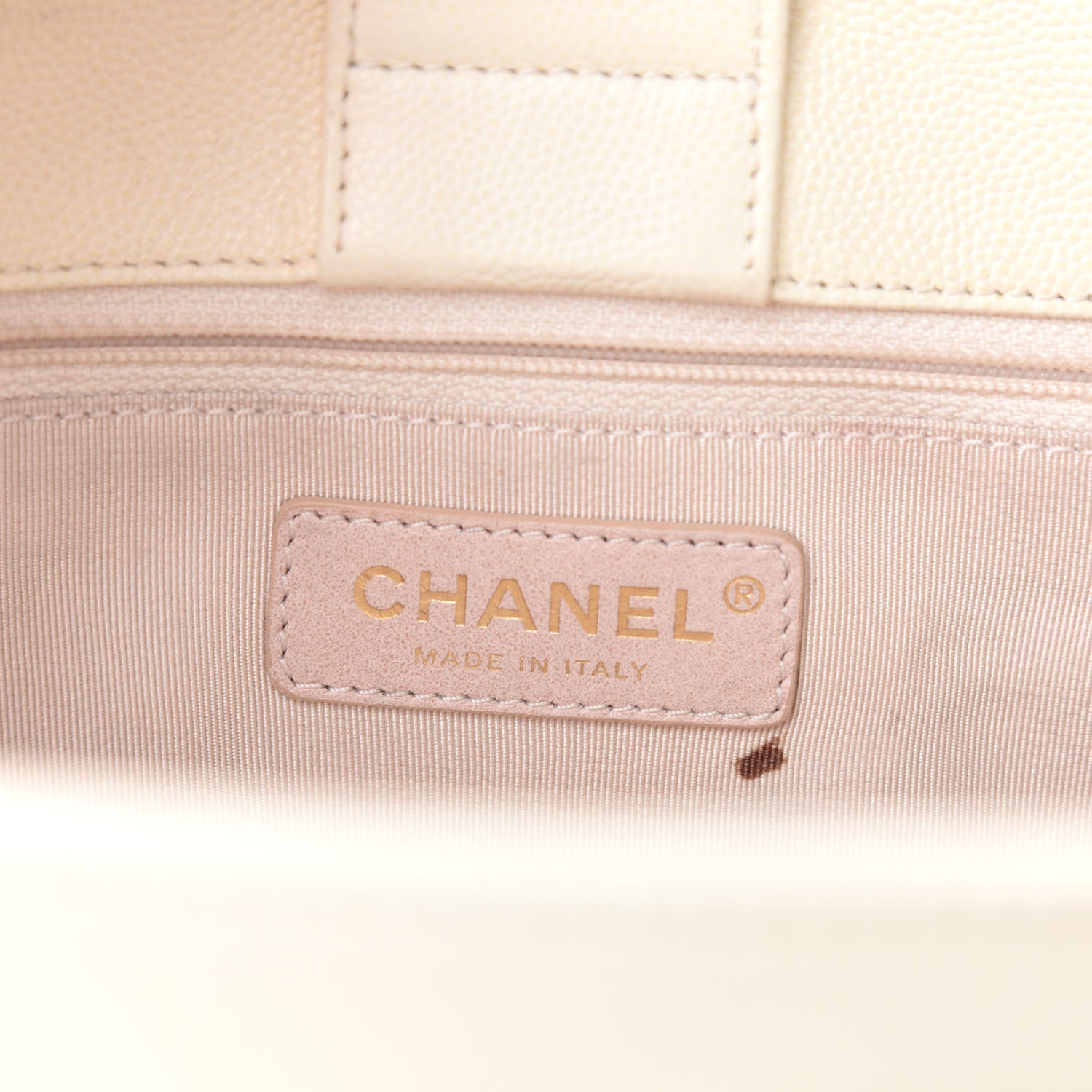 Chanel Caviar Quilted CC Tote Beige 9 of 12